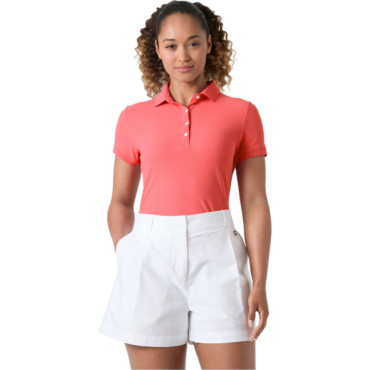 2026 Helly Hansen Womens Crewline Polo Top 53049 - Sunset Pink